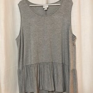 Ava & Viv 2x Peplum Striped Tank